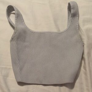 Sculpt Knit Square neck cropped tank